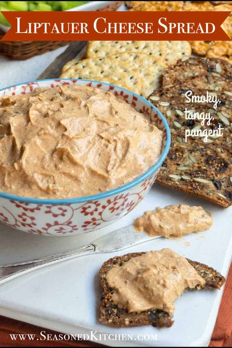 Liptauer Cheese Spread is creamy, cheesy, smoky, tangy and pungent - all at the same time! Easy to prepare with readily available ingredients, this delicious spread is served with crackers, pretzel chips and/or celery sticks. #liptauercheeserecipes #cheesespreads #easyappetizers #makeaheadappetizers Pretzel Chips, Pretzel Crisps, Celery Sticks, Make Ahead Appetizers, Cheese Spread, Different Recipes, Appetizers Easy, Clean Eating Snacks, Stick Of Butter