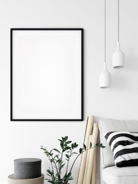 Frame Mockup Free, Empty Rooms Interior, Graphic Design Mockup, House Wall Design, Free Wall Art, Modern Living Room Interior, Fashion Poster Design, Wall Painting Decor, Photo Frame Design