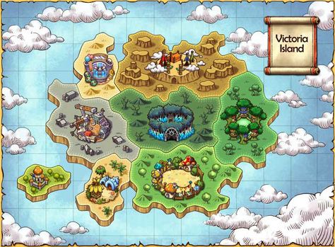 World Map Game, Game Map, Maple Story, Map Games, World Map Design, Fantasy World Map, Ui Game, Board Game Design, 2d Game Art