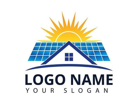 Solar Logo Design Ideas, Solar Logo Design, Solar Panel Logo, Solar Images, Energy Logo Design, Diy Solar Power System, Solar Logo, Solar Energy Design, Free Solar Panels