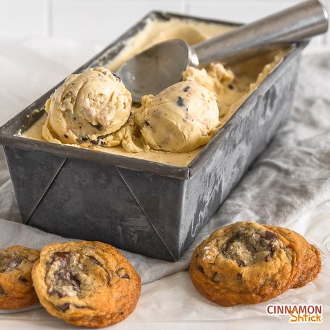 Cookie Dough Ice Cream Recipe, Chocolate Chip Cookie Dough Ice Cream, Brown Butter Chocolate Chip, Brown Butter Cookies, Brown Butter Chocolate Chip Cookies, Chocolate Fudge Frosting, Raw Cookie Dough, Cookie Dough Ice Cream, Homemade Ice Cream Recipes