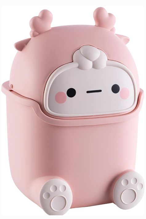 Upgrade Your Space with the Aiabaleaft Cute Trash Can – Charming Design | 2L Capacity! Elevate your surroundings with the Aiabaleaft Cute Trash Can. Crafted from durable polypropylene, its adorable animal shape and pastel pink color add a touch of elegance. Perfect for bathrooms, kitchens, and offices. Keep your space tidy effortlessly! #trashcan #cutedecor #musthave #adorable #cute Bulbasaur Pokemon, Kitchen Baskets, Garbage Bin, Storage Buckets, Kitchen Bin, Mini Car, Office Desktop, Trash Bins, Garbage Can