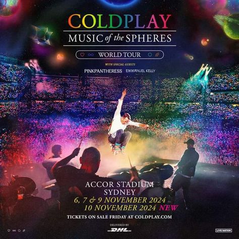 Coldplay Tickets, Coldplay Concert Outfit, Coldplay Music Of The Spheres, Coldplay Band, Coldplay Live, Concert Signs, Rose Bowl Stadium, Music Of The Spheres, Coldplay Music