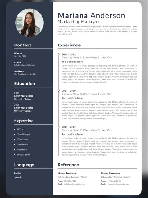 Click photo for more Best Free Resume Templates, Designer Resume, Resume Objective Examples, Resume Design Professional, Design Resume, Editable Resume, Online Resume, Resume Writing Services, Cv Resume Template