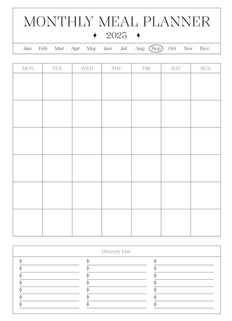 Monthly Meal Planner Free Google Docs Template - gdoc.io Monthly Meal Plan Template, Monthly Meal Plan, Meal Plan Template, Free Planner Templates, Monthly Meal Planner, Online Planner, Docs Templates, Free Planner, Planner Templates