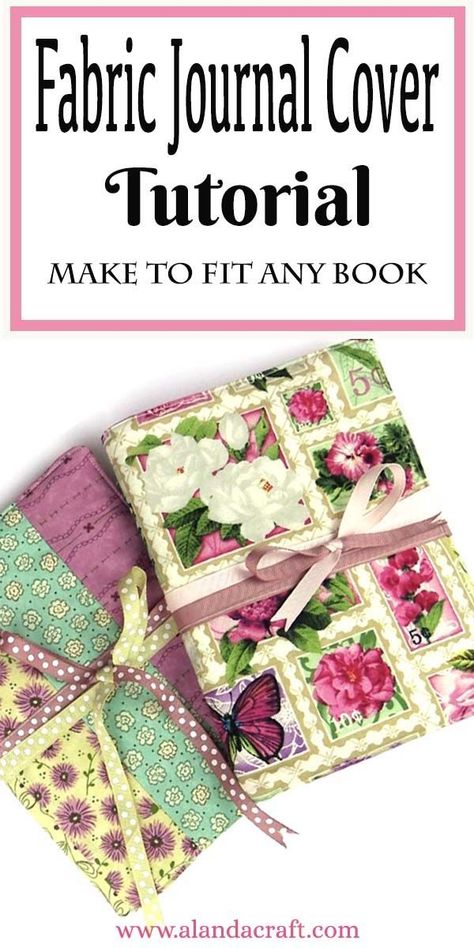 Cute Journal Covers, Sewing For Beginners Projects, Book Cover Tutorial, Journal Covers Diy, Make A Journal, Cute Journal, Diy Buch, Fabric Journal, Fabric Book Covers