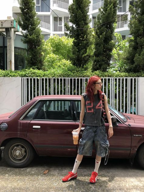 🎸 #ootd #foryou #tipschupanh #lifestyle #outfitideas #fyp #outfitofth... | puma speedcat | TikTok Red Pumas Shoes Outfit, Puma Shoes Outfit, Red Puma Shoes, Red Shoes Outfit, Puma Shoes Women, Puma Speedcat, Puma Outfit, Y2k Outfits, White Brand