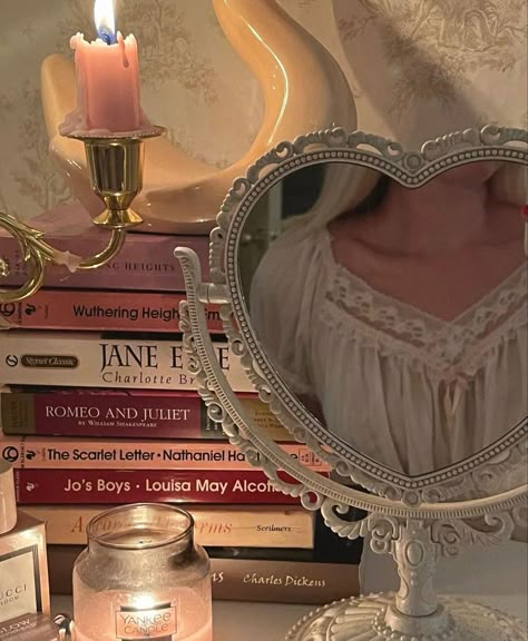 Makeup Mirror, Vanity Mirror, Double Sided, Vanity, Candles, Mirror, Makeup, Books, Make Up