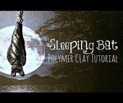 Polymer Clay Sleeping Bat Halloween Tutorial | Velvetorium Polymer Clay Bat, Clay Bat, Witch Ideas, Fantasy Pendant, Polymer Clay Halloween, Bat Pendant, Pagan Crafts, Resin Creations, Halloween Tutorial