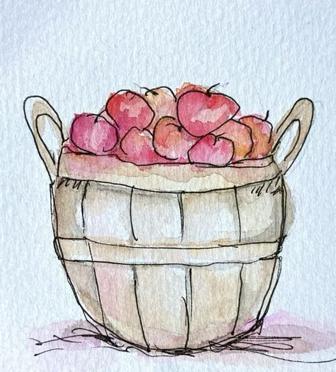 Autumn Watercolor Paintings Easy, Thanksgiving Watercolor Cards, Fall Watercolor Ideas, Watercolor Fall Paintings, Fall Watercolor Paintings Easy, September Watercolor, Autumn Watercolor Paintings, Fall Watercolor Paintings, Fall Watercolor Art