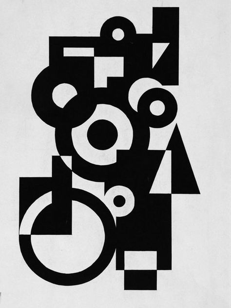 Notan Art, Geometric Shapes Art, Geometric Design Art, Design Basics, Soyut Sanat Tabloları, Principles Of Design, Tableau Art, Composition Design, Black And White Painting