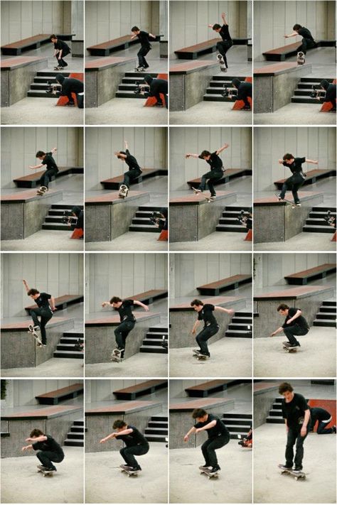 Sequential Photography, Skateboard Poses, Photo Sequence, Skateboard Photography, Skate Gif, Reference Poses, Pose Reference, Skateboard, Barcelona