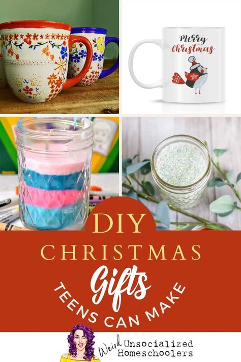 If you've got teens looking for Christmas gift ideas for their friends, check out my teen-approved Fun and Easy DIY Christmas gifts teens can make! Not only are these gifts budget-friendly, but they're also fun-to-create boredom busters for teens on Christmas break. Homemade Gifts For Teenage Girls Diy, Crafts For Teens Christmas, Christmas Party Crafts For Teens, Teen Christmas Craft Ideas, Homemade Gifts For Teens, Christmas Crafts For Teens, Friendship Gifts Diy, Diy Christmas Gifts Food, Christmas Party Crafts