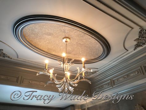 Modern Masters glassbead gel with pure silver glass glitter added in on dome, by Tracy Wade Design, LLC. Ceiling Domes, Ceiling Detail, Modern Masters, False Ceiling Design, Faux Finish, False Ceiling, Glitter Glass, Ceiling Design, Wall Painting