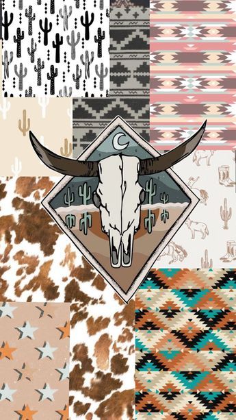 Western Aesthetic Wallpaper, Aztec Wallpaper, Western Wallpaper, Cute Iphone Wallpaper Tumblr, Cow Wallpaper, Country Backgrounds, Cute Images For Wallpaper, Cow Print Wallpaper, Cute Home Screen Wallpaper