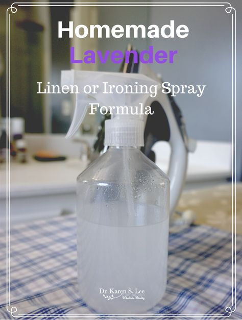 Homemade Lavender Linen or Ironing Spray Formula #ironing #nontoxic Homemade Linen Spray, Linen Spray Recipe, Ironing Spray, Lavender Linen Spray, Lavender Linen, Natural Cleaning Recipes, Iron Water, Lavender Spray, Diy Sprays