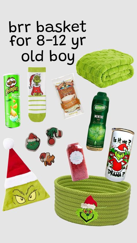 #brrbasket #grinch #grinchaesthetic #grinchmas #christmas #boys Grinch Burr Basket, Grinch Basket Ideas, Grinch Gift Basket, Burr Basket, Christmas 2025, Themed Gift Baskets, Sour Cream And Onion, Christmas Eve Box, Grinch Christmas