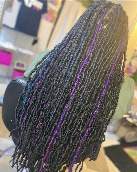 Black And Purple Soft Locs, Blue And Black Soft Locs, Long Faux Locs With Color, Faux Locs With Color, Soft Locs With Color, Weave Hairstyles Braided, Soft Locs, Lil Girl Hairstyles, New Hair Do