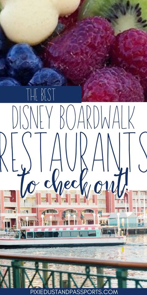 These are some of the best Disney Boardwalk restaurants to try on your trip. From the bakery to full service picks, these restaurants on the Disney World Boardwalk have got you covered. Boardwalk Inn Disney World, Cake Bake Shop, Disney Boardwalk, Quick Drinks, Bar Crawl, Big River, Hotel Food, The Bakery, Disney Dining