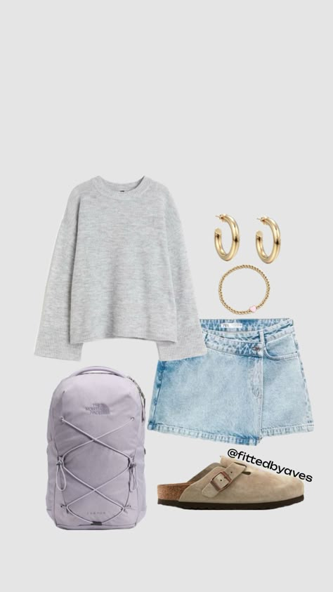 @fittedbyaves Lazy Outfits For School, Outfit Ideas For School, Outfits For School, School Fit, Outfit Inspo Casual, Casual Preppy Outfits, Trendy Outfits For Teens, Fits Clothes