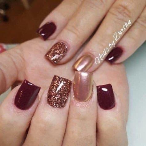 Lock Styles, Sns Nails, Fall Gel Nails, Fall Acrylic Nails, Nails Spa, Nail Designs Glitter, Dipped Nails, Autumn Nails, Fancy Nails