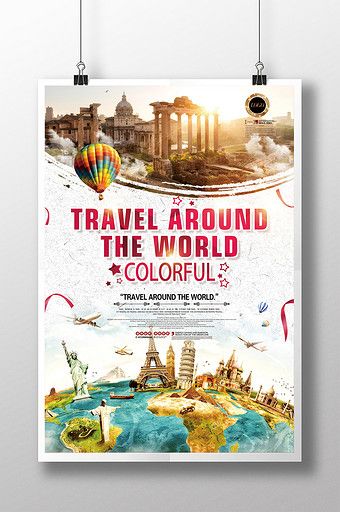 Colorful travel around the world tour group poster#pikbest#Templates Travel Tour Poster Design, World Tour Poster, Travel Portfolio, Travel Brochure Design, Portfolio Designs, Student Exchange, Tourism Design, Tour Group, Groups Poster