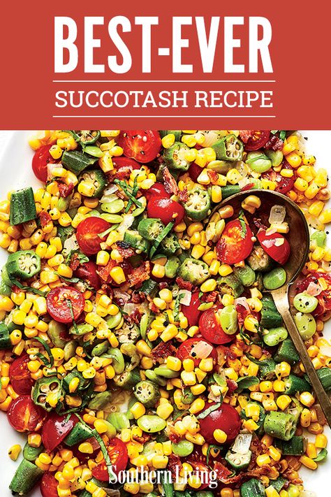 Southern Succotash, Succotash Recipe, Okra Recipes, Vegetable Side Dishes Recipes, Side Dishes Recipes, Corn Recipes, Vegetable Sides, Side Recipes, Veggie Dishes