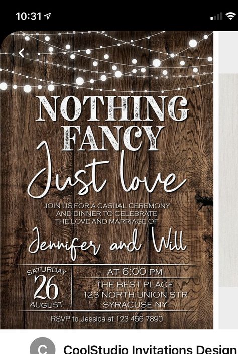 Nothing Fancy Just Love Invitation, Casual Wedding Reception, Nothing Fancy Just Love, Wedding Vow Renewal Ceremony, Small Backyard Wedding, Wedding Backyard Reception, Reception Invitation, Vow Renewal Ceremony, Backyard Reception