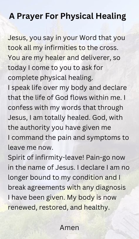 Healing Scriptures Bible Faith, Prayers For Physical Healing, Prayer For Physical Healing, Healing Scriptures Health, Prayer For Pain Relief, Scripture For Healing, Prayer For Health And Healing, Prayers For Health And Healing, Healing God