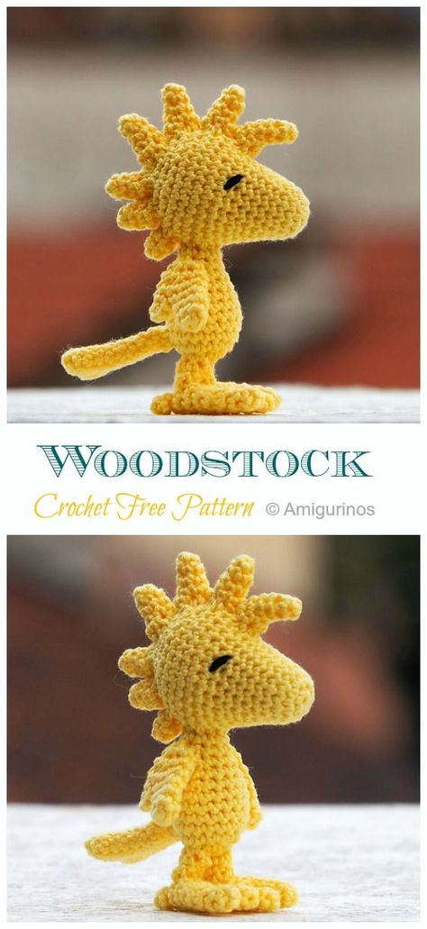 Woodstock Crochet, Knitting Amigurumi, Crochet Free Patterns, Crochet Unique, Easy Knitting Projects, Confection Au Crochet, Pola Amigurumi, Haken Baby, Crochet Diy