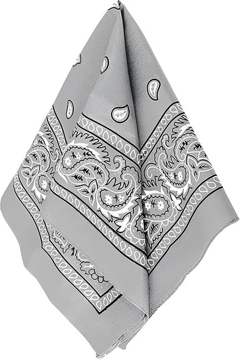 Buy Party Ready Team Spirit Bandana Accessory, Silver, Fabric, 20" x 20" Online at Low Prices in India - Amazon.in Bandana Accessory, Grey Bandana, Up Costumes, Silver Fabric, Dress Up Costumes, Game Dresses, Costume Hats, Silver Accessories, Cash On Delivery