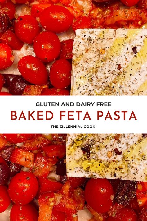 Dairy Free Feta Pasta, Tiktok Feta Pasta, 2024 Health, Trader Joes Vegan, Vegan Feta, Baked Feta Pasta, Baked Feta, Gluten Dairy Free, Feta Recipes