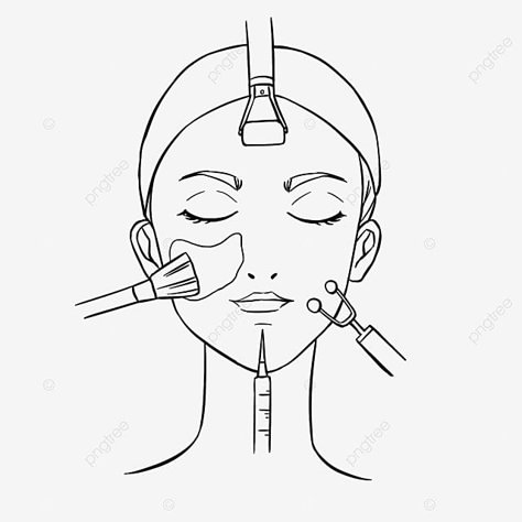 Esthetician Drawing, Drawing Medical, Art Abstrait Ligne, Beauty Drawing, Medical Drawings, Makeup Logo Design, Aesthetic Center, Beauty Drawings, Salon Logo Design