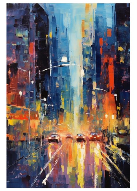 Impressionism Cityscape, City Scene Painting, Abstract Cityscape Painting, City Scape Painting, City Landscapes, Abstract Cityscape, Urban Painting, City Scapes, A Level Art Sketchbook