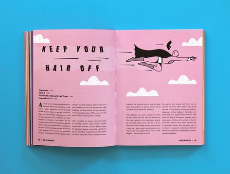 The Secret Life of Movies / Book Design & Illustration on Behance Editorial Illustration Magazine, Zine Design, Magazine Spreads, Simple Illustration, Book Layout, Plot Twist, Project Photo, Secret Life, Editorial Illustration