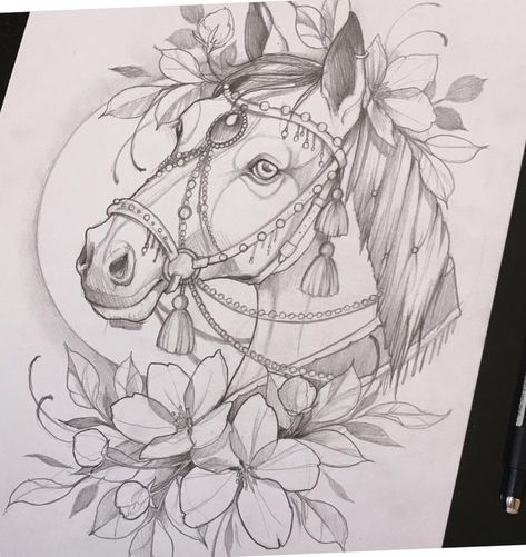 Creative Horse Art, Horse Tattoo Design Sketches, Horses Coloring Pages, Horse Coloring Books, Horse Tattoo Design, Tier Tattoo, Horse Coloring Pages, Adult Coloring Designs, Horse Tattoo