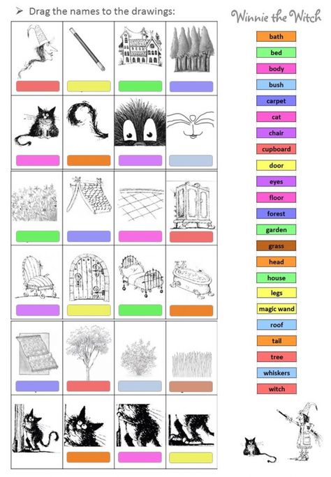 Winnie The Witch Activities, Winnie The Witch, Vocabulary Exercises, Witch Pictures, Picture Dictionary, English Language Teaching, Witch Magic, Language Teaching, Online Activities