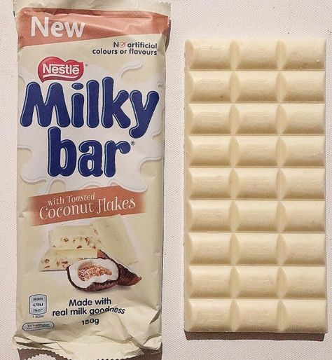 Milky Bar Chocolate, Milky Way Chocolate, Nestle Products, Milky Bar, Cotton Candy Party, Snack Cart, Everything Chocolate, White Chocolate Bar, Chocolate Gifts Basket