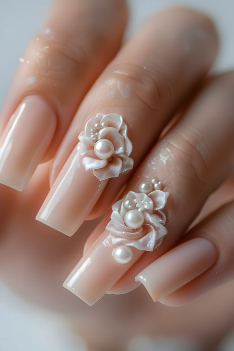 Give your nails a fancy touch with pale peach colors and pearl charms. Follow us for more fun nail art ideas. Check out our blog on the bride’s ultimate guide to perfect wedding nails. Wedding Day Nails | Elegant Nails | Trendy Nails | Simple Summer Nails | Nails Design Summer | Nails With Charms | Nails Summer 2024 | Nails Elegant Classy | Elegant Touch Nails | Almond Nails | Nails Inspo 2024 | Minimalist Nails | Nails Easy | Nails Design With Rhinestones | Nails 2024 Summer | Nails Design Summer Nails With Charms, Nails Elegant Classy, Easy Nails Design, Nails Simple Summer, Charms Nails, Nails With Charms, Wedding Nail Designs, Rhinestones Nails, 2024 Minimalist