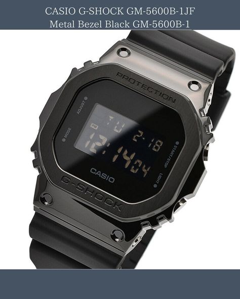 【CASIO G-SHOCK GM-5600B-1JF Metal Bezel Black GM-5600B-1】 【Feature】 12-Hour Dial, Alarm, Backlight, Shock-Resistant, Timer, Stop Watch Movement：Quartz #CASIO #GSHOCK #GM5600B1JF #MetalBezel #Black #GM5600B1 #watches #wristwatch #watchaddict #luxurywatches #japanesewatch #ebay #ebaystore #ebayseller #ebaywatches Casio Gshock, Japanese Watch, Stop Watch, The Watch, Casio G Shock, The Square, G Shock, Watch Movement, Square Design