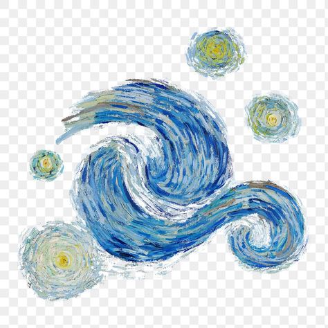 Van Gogh Famous Paintings, Sticker Transparent Background, Van Gogh Wallpaper, Vincent Van Gogh Starry Night, Painting Logo, Starry Night Painting, Sticker Transparent, The Starry Night, Disney Sticker