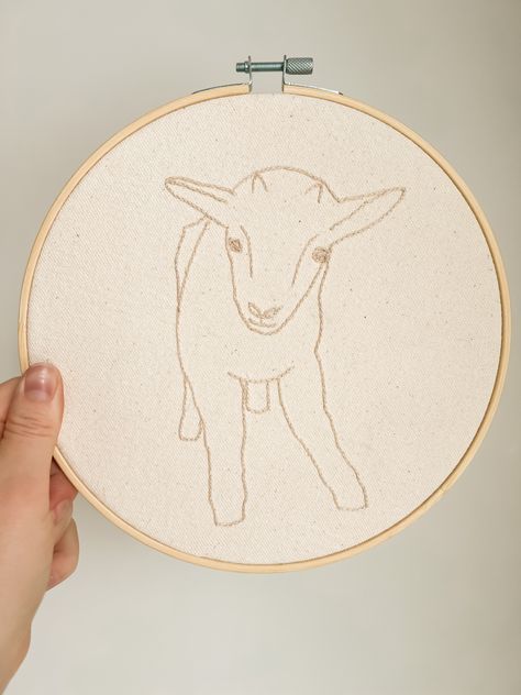 Goat Embroidery, Walgreens Photo, Name Embroidery, Farm Baby, Baby Goats, Neutral Baby, Custom Baby, Best Artist, Custom Art