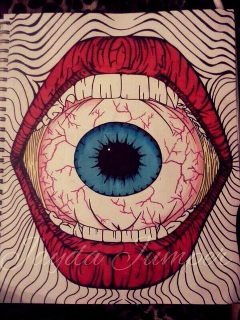 #lips #eyeball #trippy #drawing #art - Jayda Jumper Trippy Drawing Ideas Easy, Trippy Drawing Ideas, Color Projects, Trippy Pictures, Trippy Drawings, Drawing Ideas Easy, Eyes Artwork, Japanese Tattoos, Book Drawing