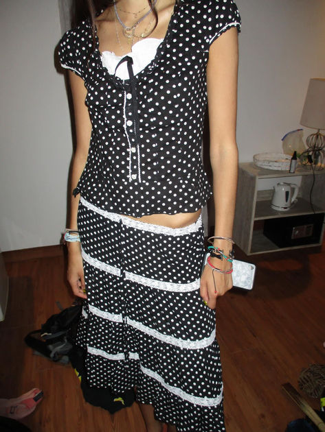 Polka Dot Skirt Outfit, Polka Dot Outfit, Dot Outfit, Polka Dots Outfit, Angel Outfit, Polka Dot Skirt, Dot Skirt, 2000s Fashion, Dream Clothes