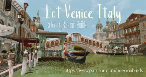 Venice, Italy - CC Files Free | Patreon Venice Bridge, The Sims 4 Lots, Tudor Era, Tudor History, Sims 4 Houses, Old Building, Sims Mods, You Are Amazing, Venice Italy