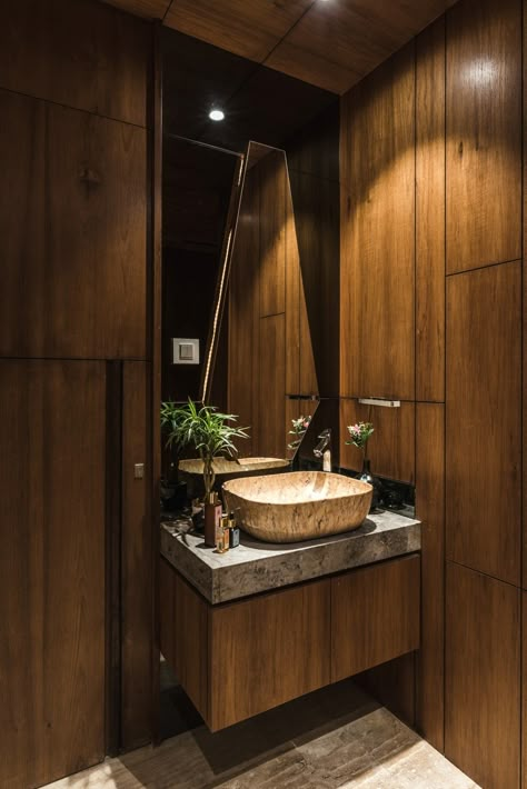 A Stylish and Urban Apartment Designed by DESIGN SCOPE - The Architects Diary Basin Counter, Basin Ideas, Bathroom Furniture Modern, Washbasin Design, Urban Apartment, Turkish Tiles, Washroom Design, Basin Design, Vanity Design