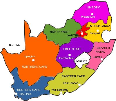 The 9 provinces- South Africa South African Map, Maths Posters, South Africa Map, Provinces Of South Africa, Visit South Africa, Beautiful Countries, Northern Cape, African Map, South Africa Travel