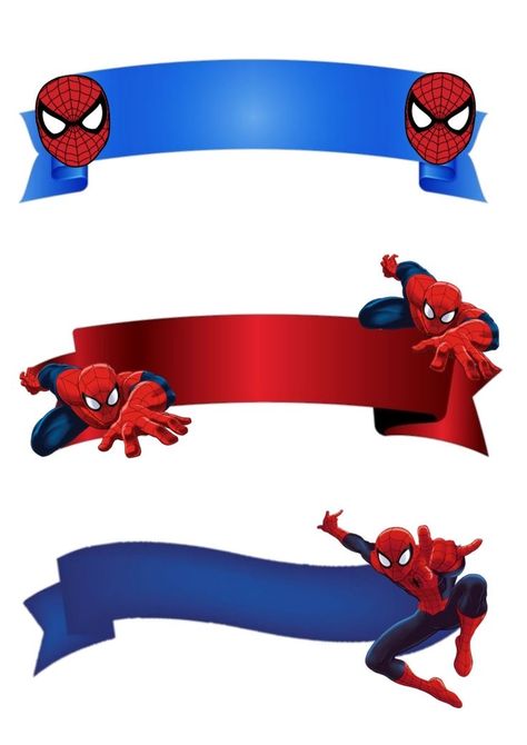 Spiderman Cake Topper Printable, Spiderman Banner, Easy Birthday Party Decorations, Spiderman Printables, Topper Spiderman, Spiderman Topper, Spiderman Birthday Party Decorations, Spiderman Cake Topper, Baby Spiderman