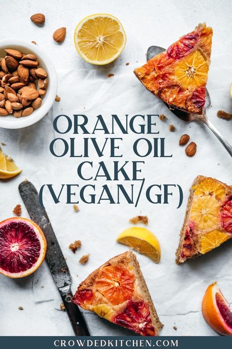 This gluten free and vegan Orange Olive Oil Cake is one of our favorite winter desserts. It's easy to make, super flavorful, spongy and such a beautiful light dessert, snack or even breakfast! Olive Oil Cake Vegan, Orange Olive Oil, Orange Olive Oil Cake, Light Dessert, Vegan Carrot Cakes, Carrot Cake Cupcakes, Vegan Cake Recipes, Oil Cake, Cake Vegan