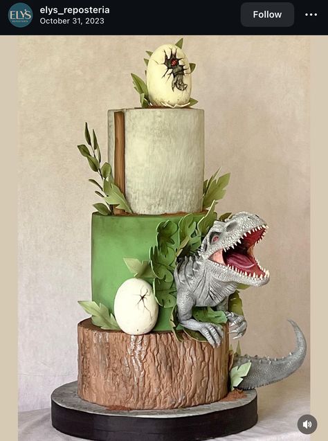 Dinasour Birthday, Dino Birthday Cake, T Rex Cake, Jurassic Park Birthday Party, Dinosaur Birthday Theme, Dinosaur Birthday Party Decorations, 5th Birthday Cake, Dino Cake, Dinosaur Birthday Cakes